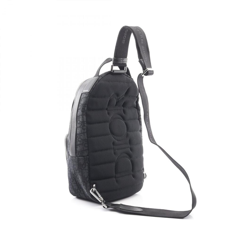 Dior Waist Bag Canvas Rider Body Jacquard Black Christian Sling  Oblique Black